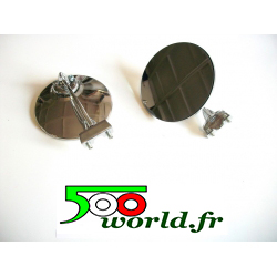 Rétroviseur Latéral Rond Chromé DX SX Avec Pince - Universel Voiture Classique Ancienne